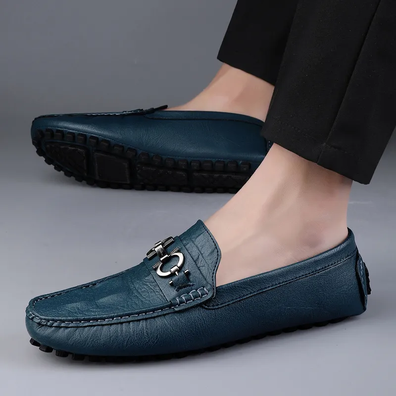 Abango Gommino Loafers Men White/Black/Gray/Blue-13