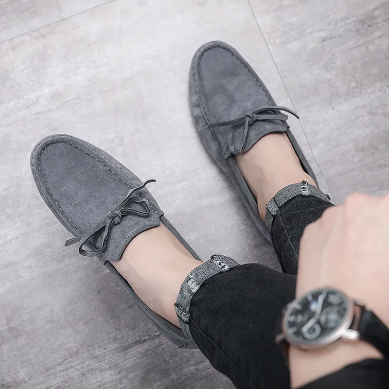 Abango Gommino Loafers Men Black/Gray/Brown-4