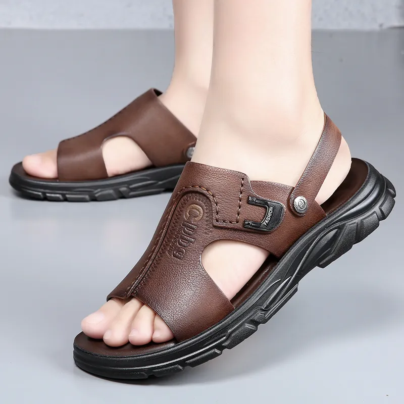 Abango Beach Sandals Men Black-8