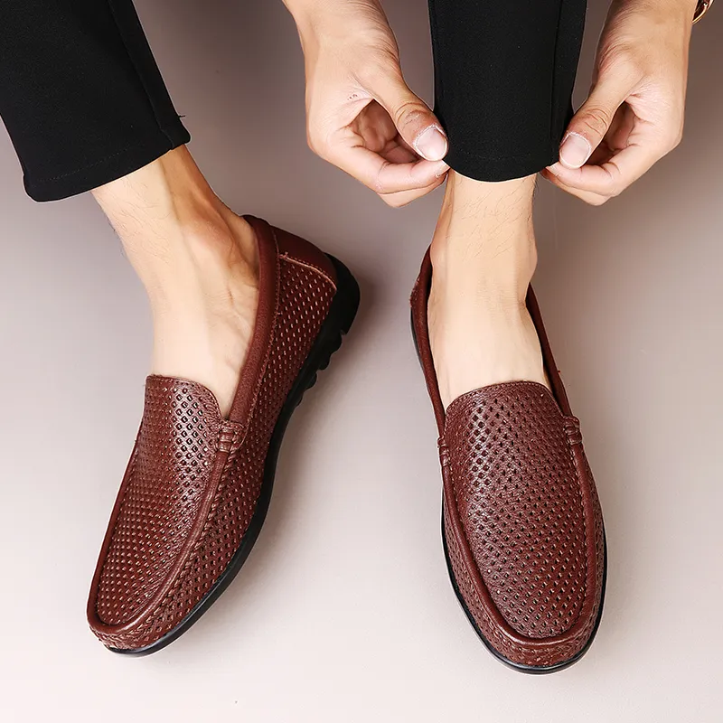 Abango Gommino Loafers Unisex Black/Brown-10