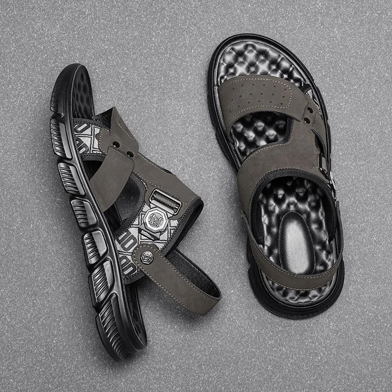 Abango Beach Sandals Men Black-6