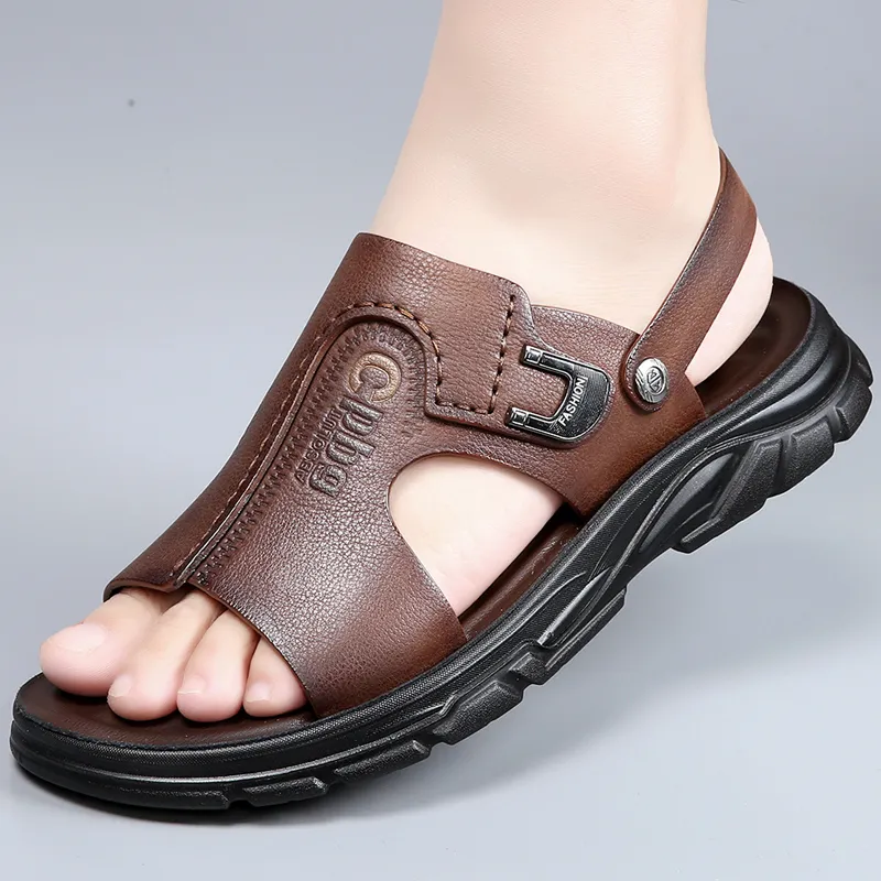 Abango Beach Sandals Men Black-9