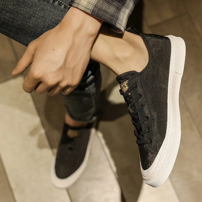 Abango Casual Shoes Men Low Top White/Black-10