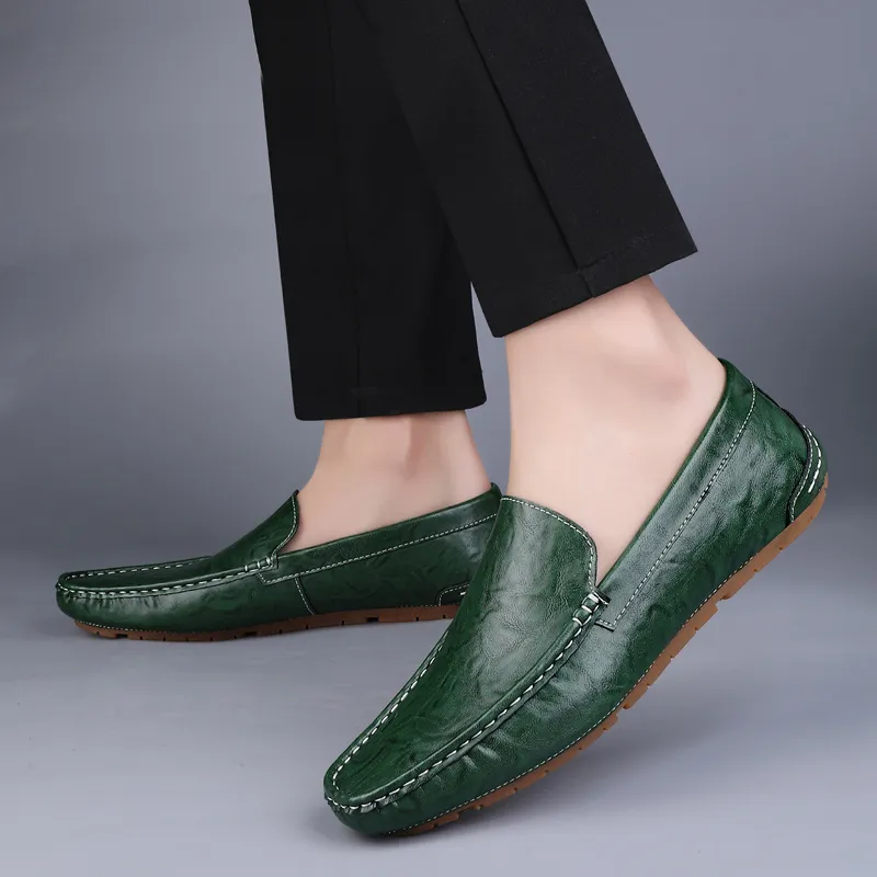 Abango Gommino Loafers Unisex Green/Gray/Black-4