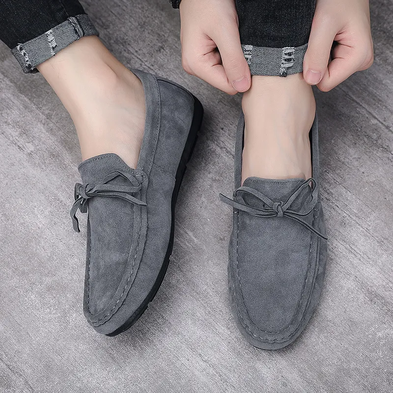 Abango Gommino Loafers Men Black/Gray/Brown-2