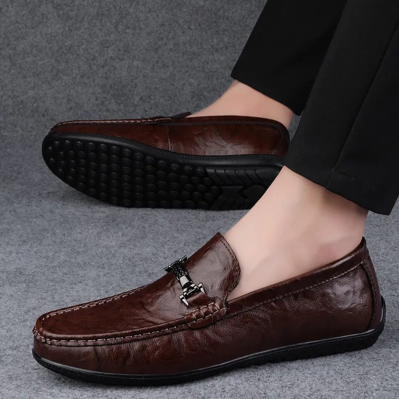 Abango Gommino Loafers Unisex Black/Brown-4