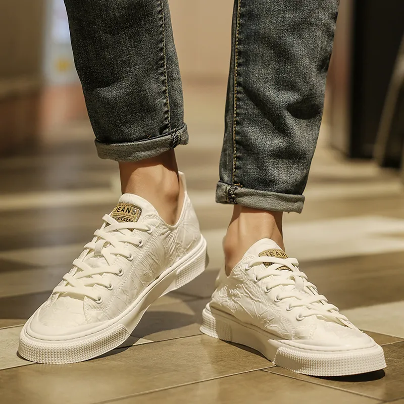 Abango Casual Shoes Men Low Top White/Black-5