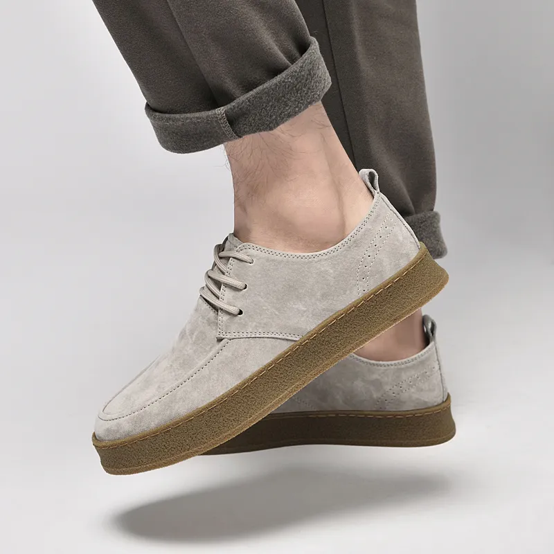 Abango Men's Casual Shoes Men Low Top Camel-6