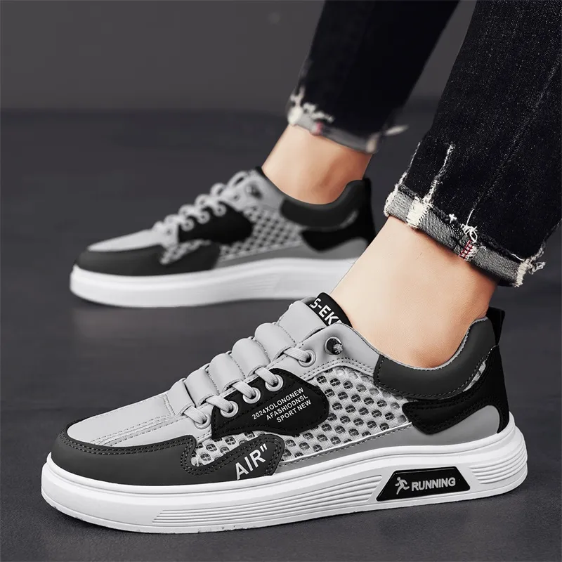 Abango Casual Shoes Men Low Top Gray/Beige/White-22