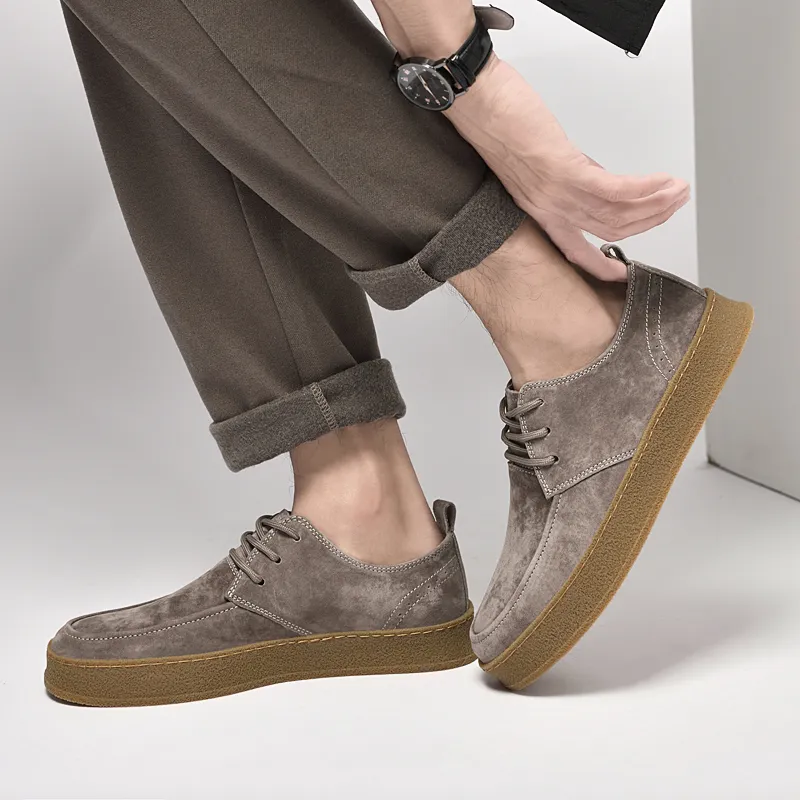 Abango Men's Casual Shoes Men Low Top Camel-3
