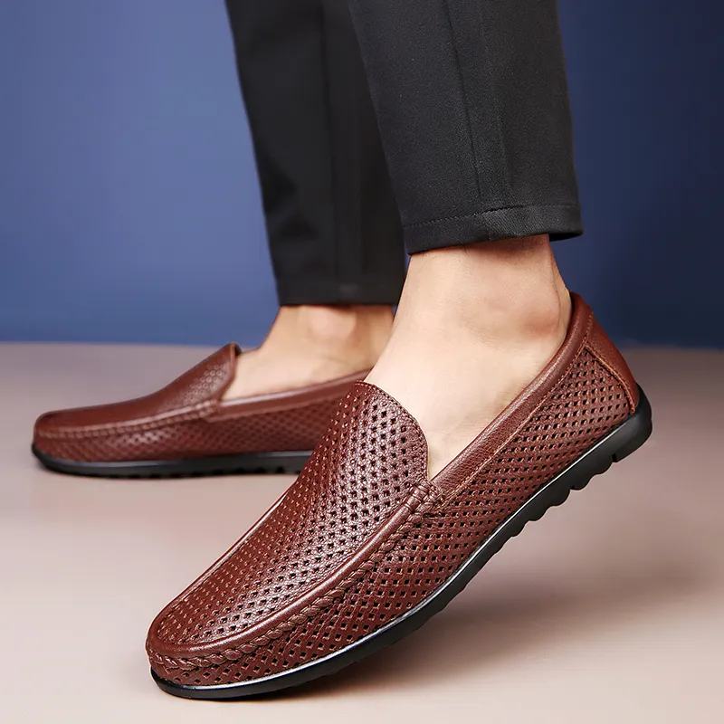 Abango Gommino Loafers Unisex Black/Brown-9