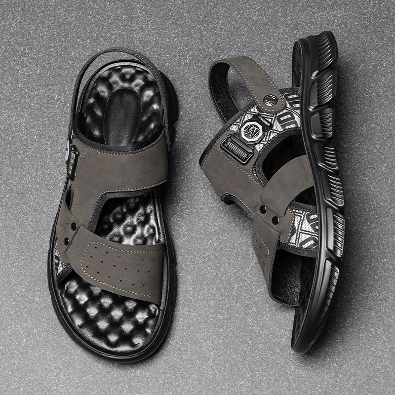 Abango Beach Sandals Men Black-7