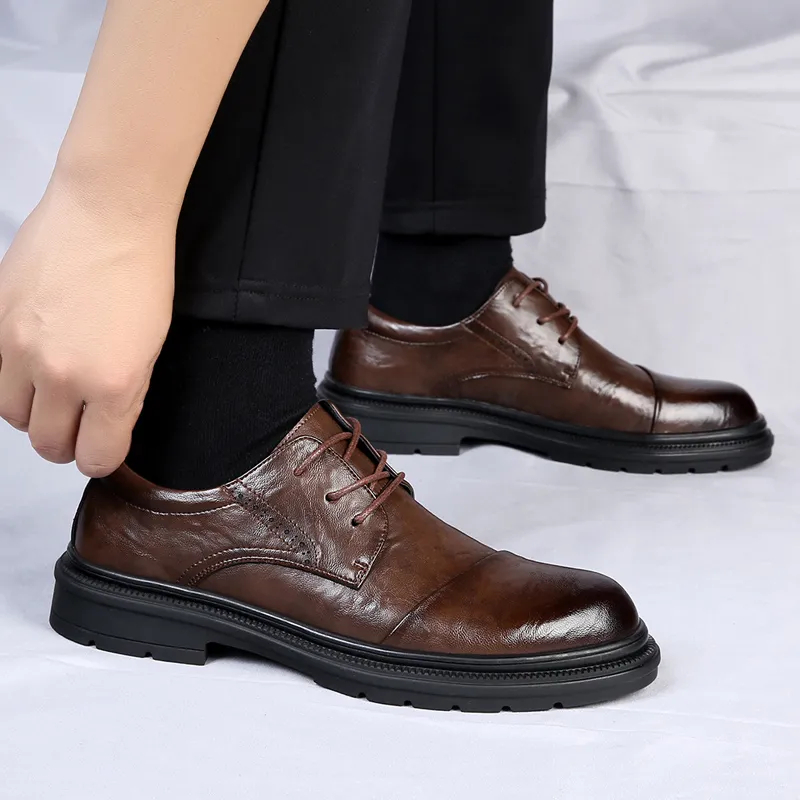 Abango Dress Shoes Men Low Top Black-10