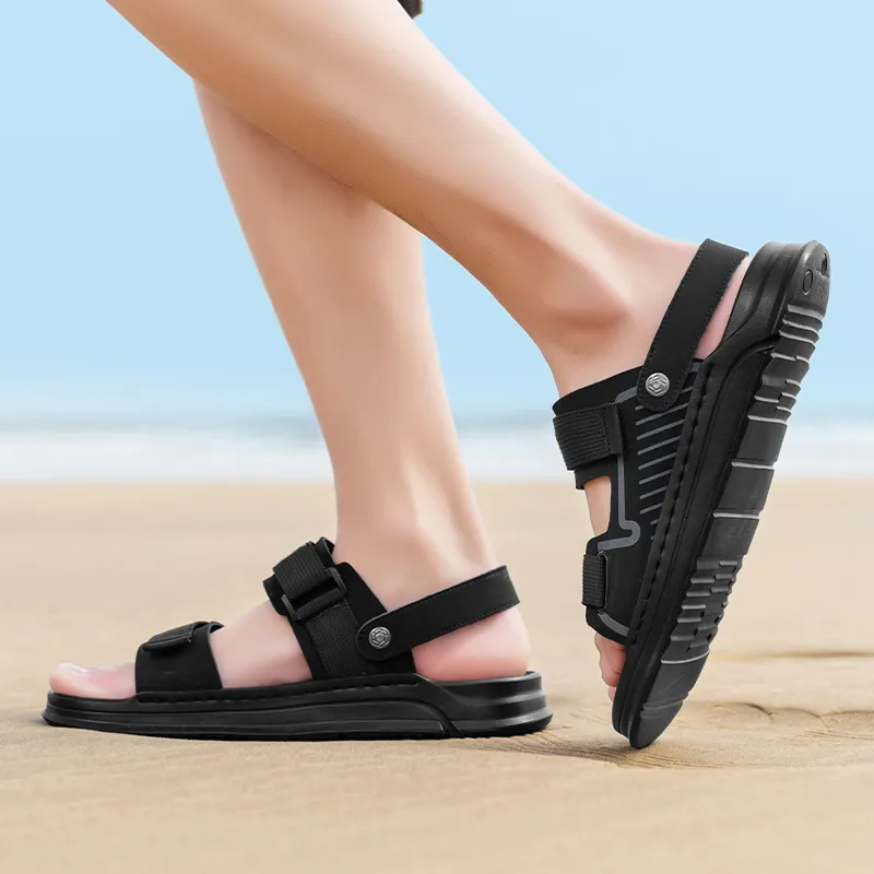 Abango Beach Sandals Men Black-3