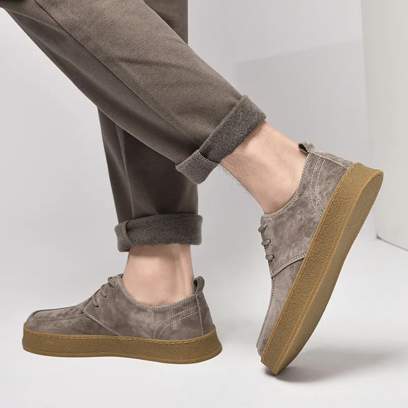 Abango Men's Casual Shoes Men Low Top Camel-2