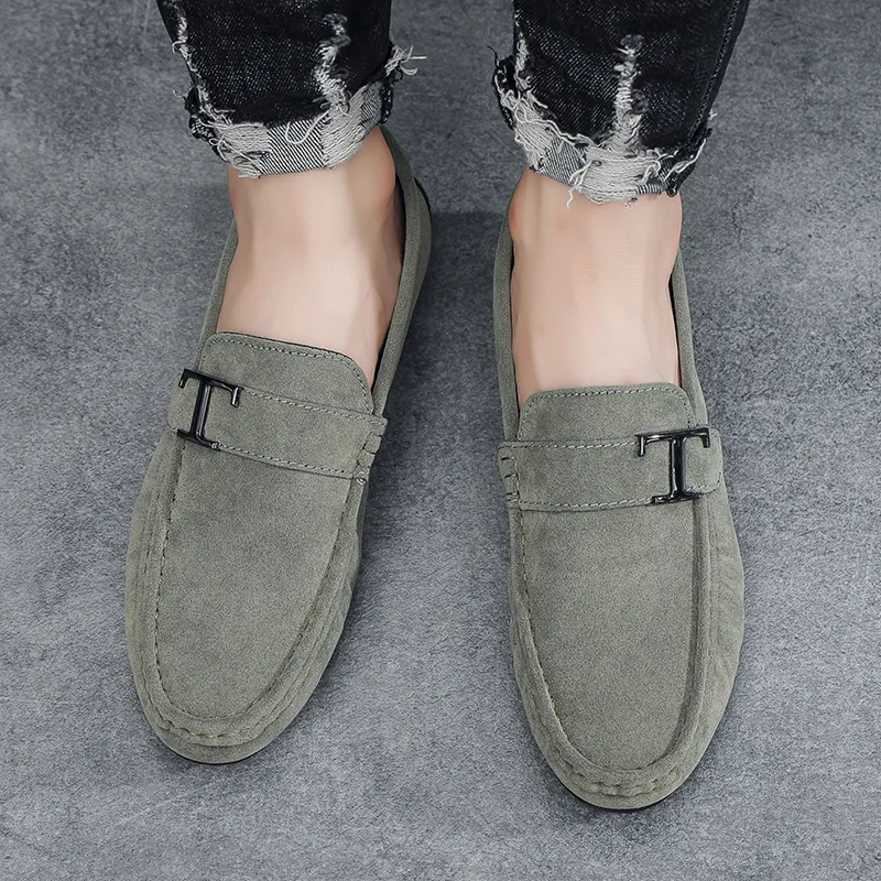 Abango Loafers Men Black/Beige/Gray/Brown/Green-2