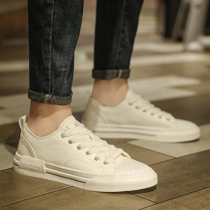 Abango Casual Shoes Men Low Top White/Black-5