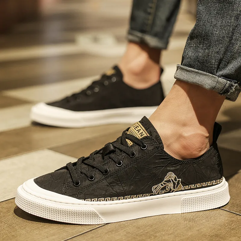 Abango Casual Shoes Men Low Top White/Black-11