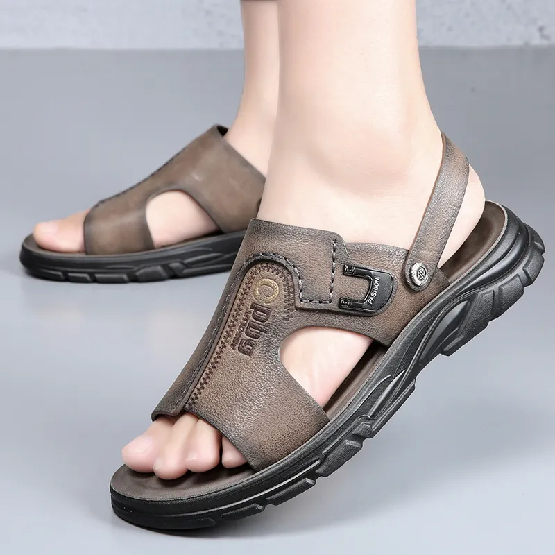 Abango Beach Sandals Men Black-13