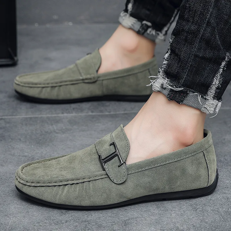 Abango Loafers Men Black/Beige/Gray/Brown/Green-3