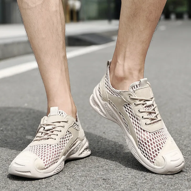 Abango Casual Shoes Men Low Top Beige/Blue-10