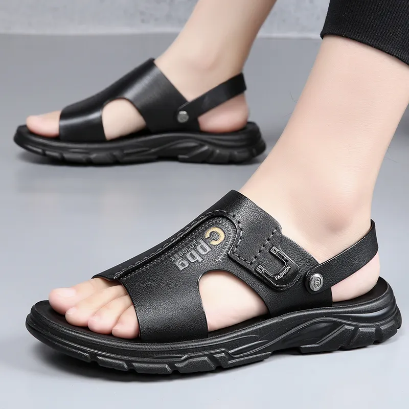 Abango Beach Sandals Men Black-2