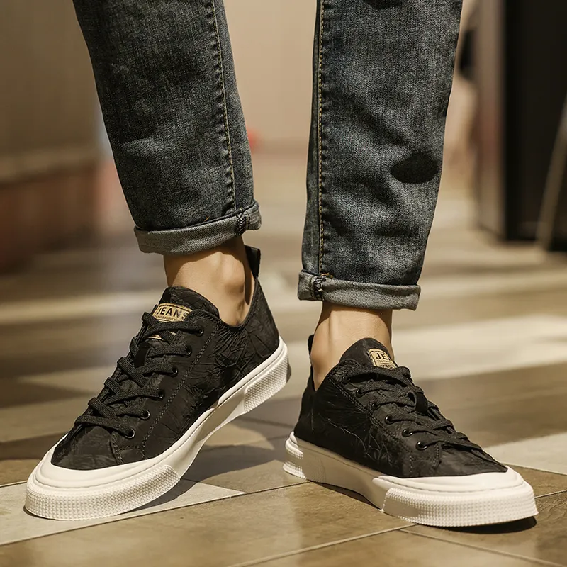 Abango Casual Shoes Men Low Top White/Black-9