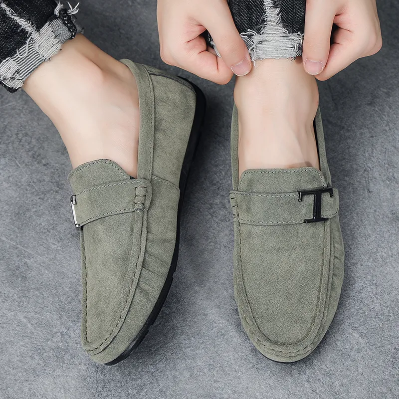 Abango Loafers Men Black/Beige/Gray/Brown/Green-4