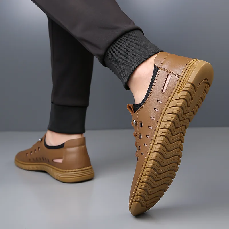 Abango Men's Casual Shoes Men Low Top Brown-13