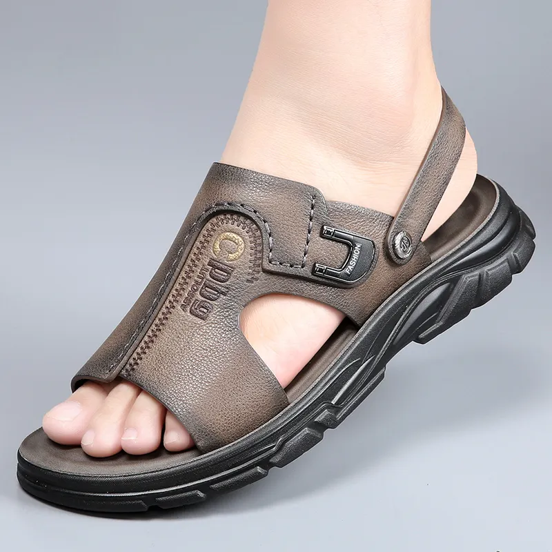 Abango Beach Sandals Men Black-14