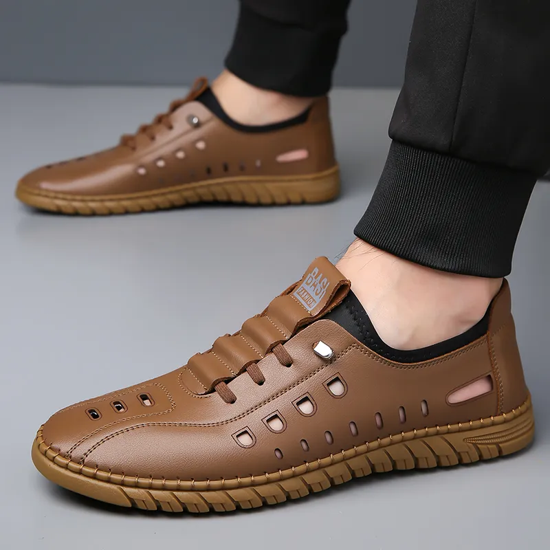 Abango Men's Casual Shoes Men Low Top Brown-11