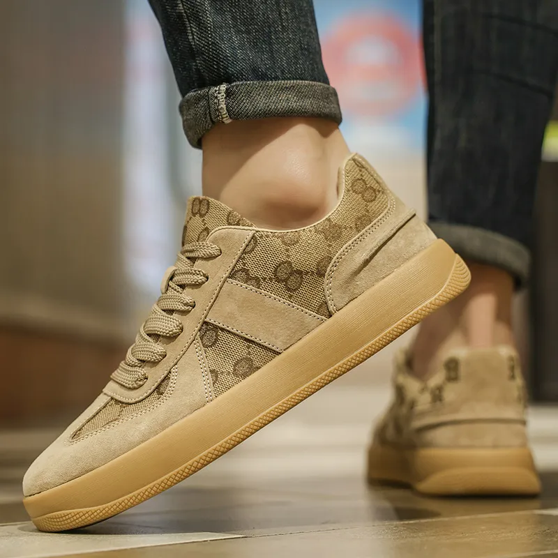 Abango Casual Shoes Men Low Top Gray/Beige-9