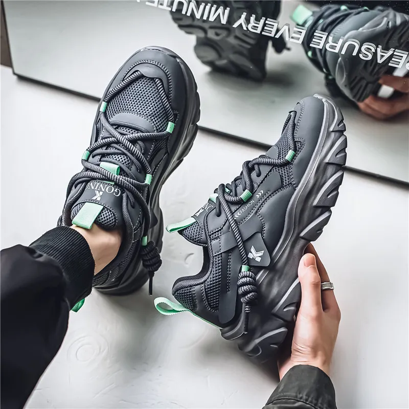 Abango Slip-Resistant Low-Top Chunky Sneakers Men's-1