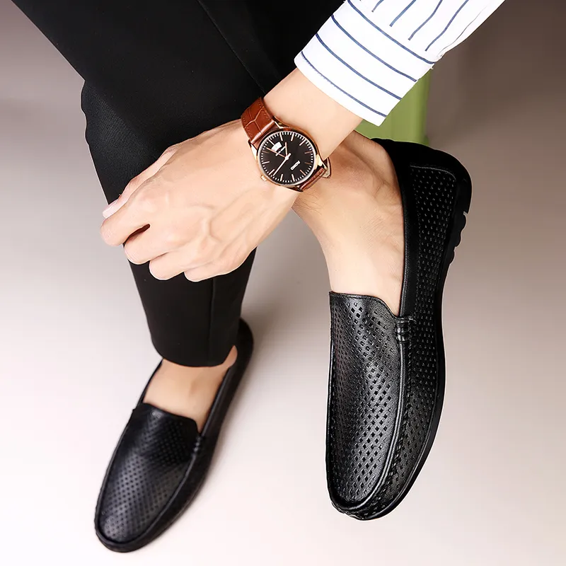 Abango Gommino Loafers Unisex Black/Brown-5