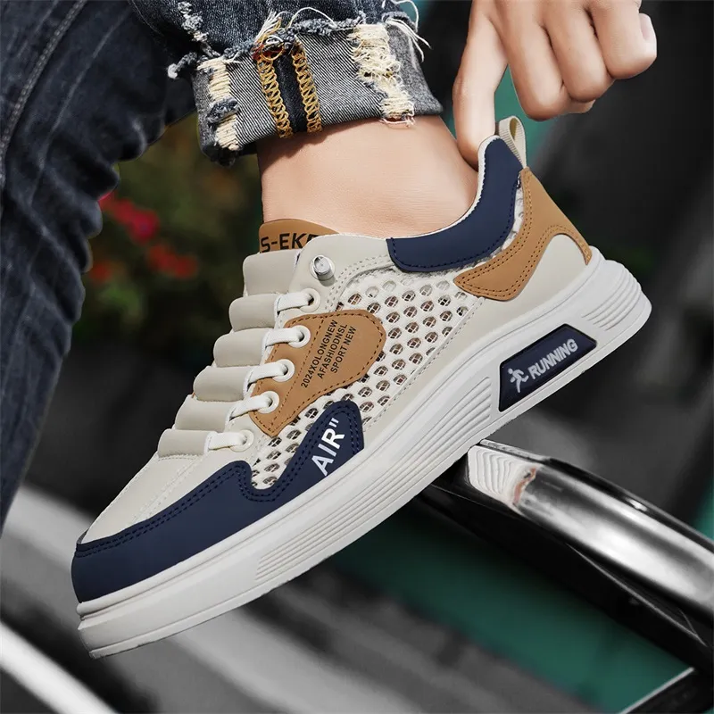 Abango Casual Shoes Men Low Top Gray/Beige/White-15