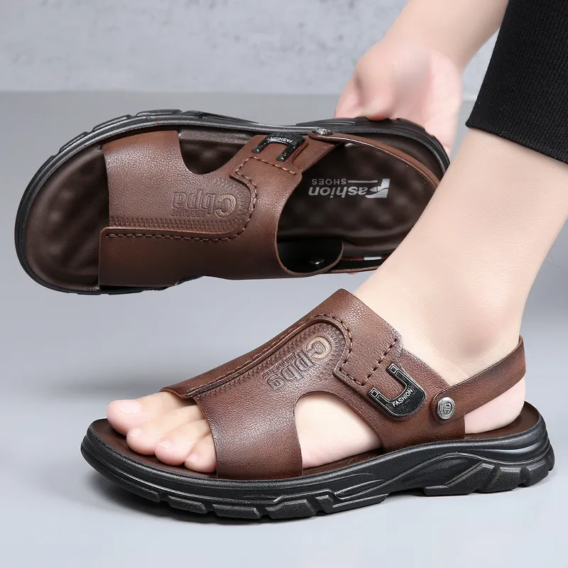 Abango Beach Sandals Men Black-6