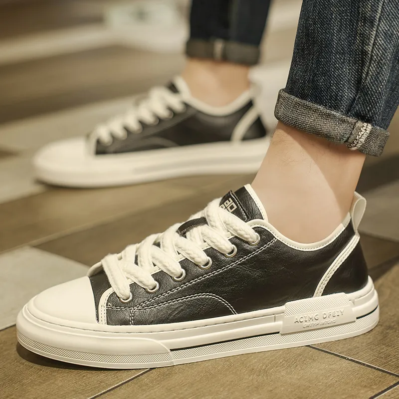 Abango Casual Shoes Men Low Top White/Black-11