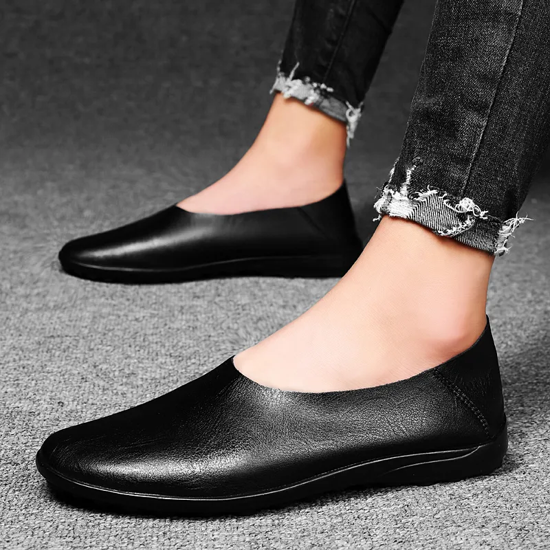 Abango Gommino Loafers Unisex White/Black-13
