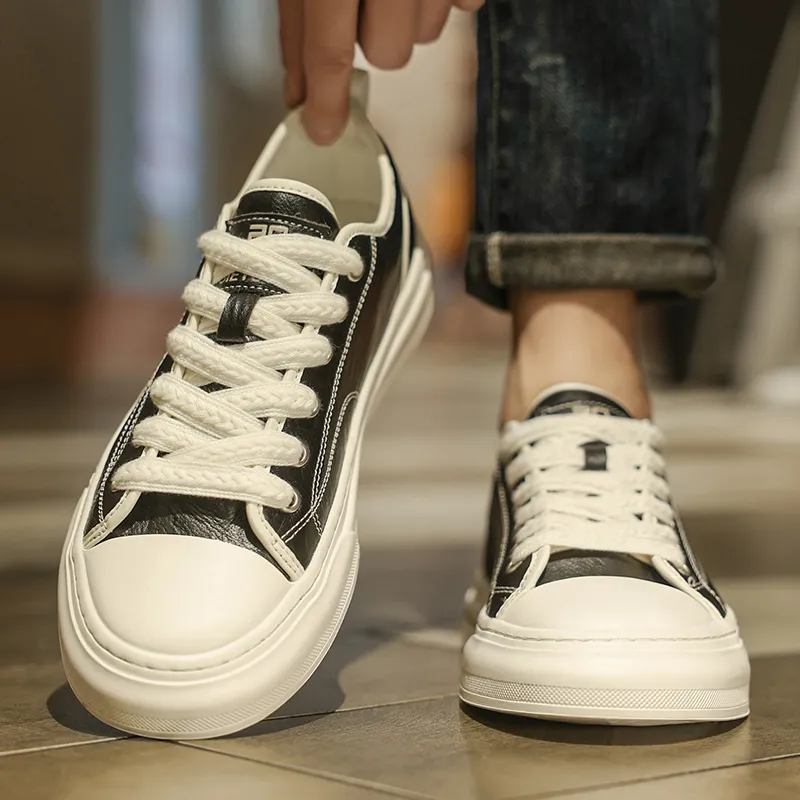 Abango Casual Shoes Men Low Top White/Black-10