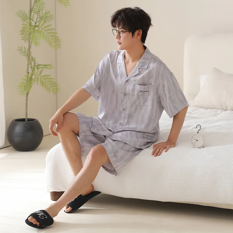 XIA.WA.ZHI.XIU Pajama Set Men's Gift Box Set Image Color-4