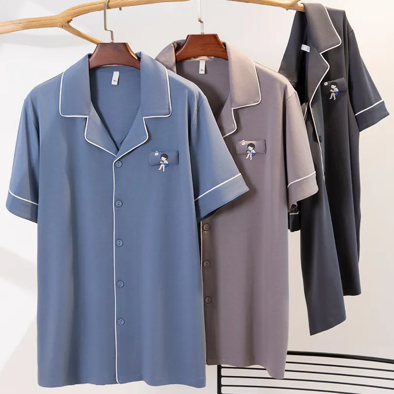 XIA.WA.ZHI.XIU Pajama Top Men's-27