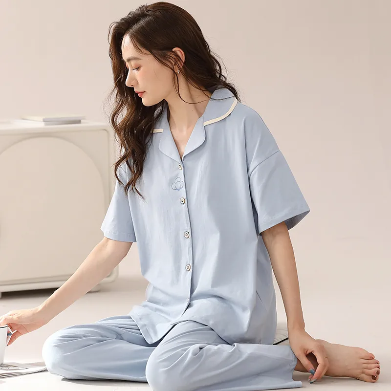 XIA.WA.ZHI.XIU Pajama Set Women's Two Piece Set-13
