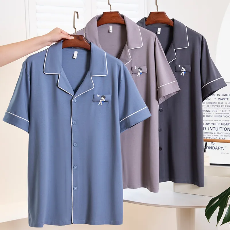 XIA.WA.ZHI.XIU Pajama Top Men's-14