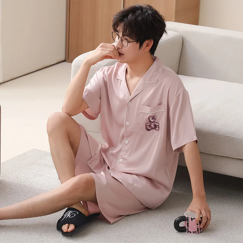XIA.WA.ZHI.XIU Pajama Set Men's Shopping Bag Image Color-3