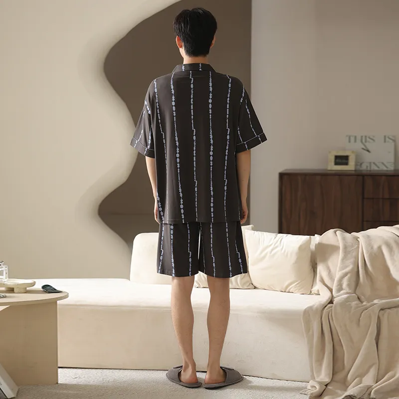 XIA.WA.ZHI.XIU Pajama Set Men's Gift Box Set Black-5