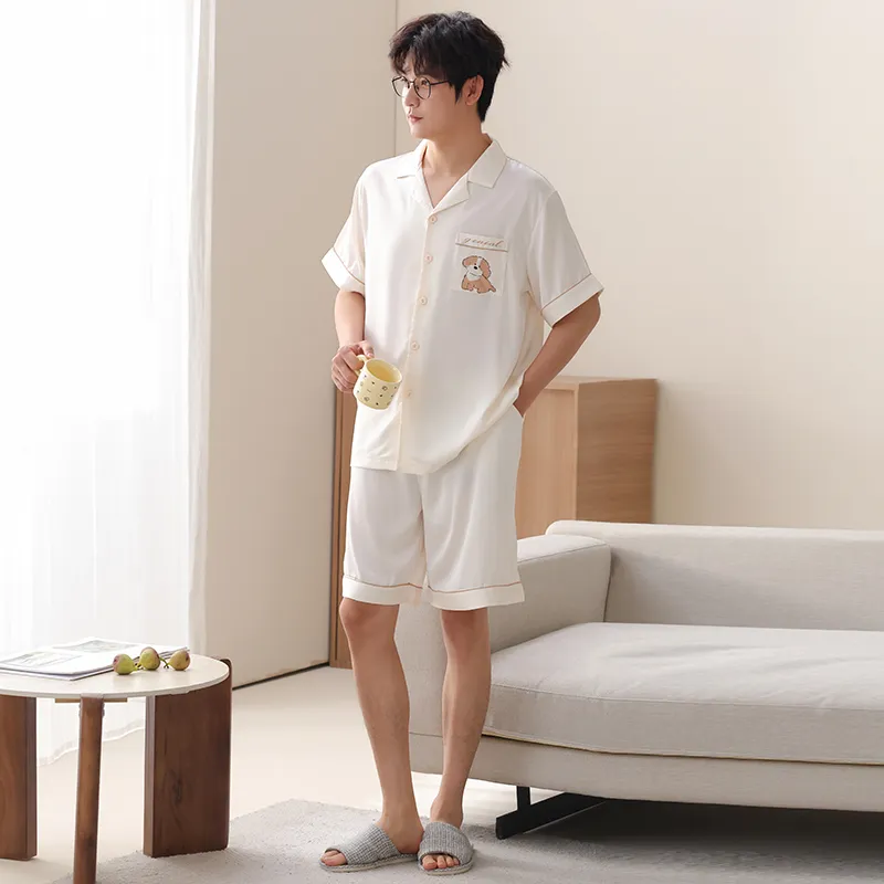 XIA.WA.ZHI.XIU Pajama Set Men's Gift Box Set Image Color-5
