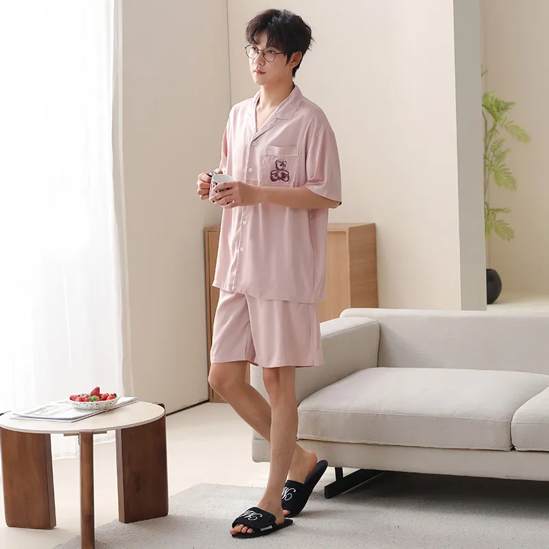 XIA.WA.ZHI.XIU Pajama Set Men's Shopping Bag Image Color-5