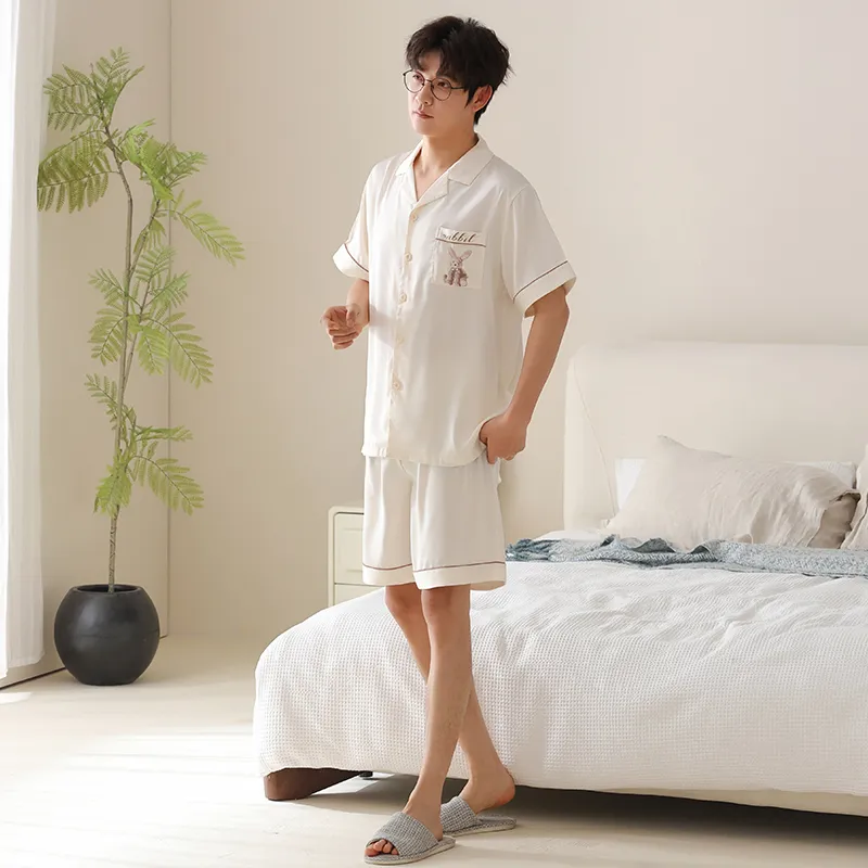 XIA.WA.ZHI.XIU Pajama Set Men's Gift Box Set Image Color-4