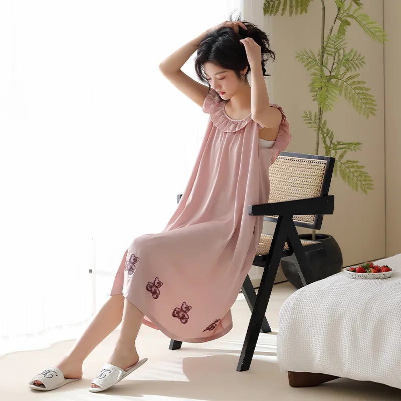 XIA.WA.ZHI.XIU Nightgown Women's Gift Box Set Image Color-3