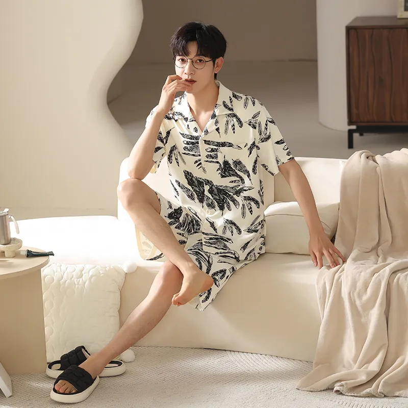 XIA.WA.ZHI.XIU Pajama Set Men's Gift Box Set Image Color-3